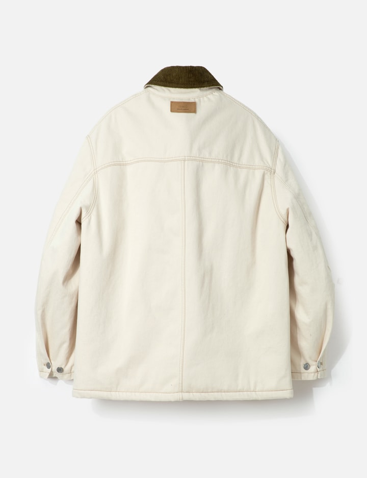 White Cotton Padded Worker Jacket