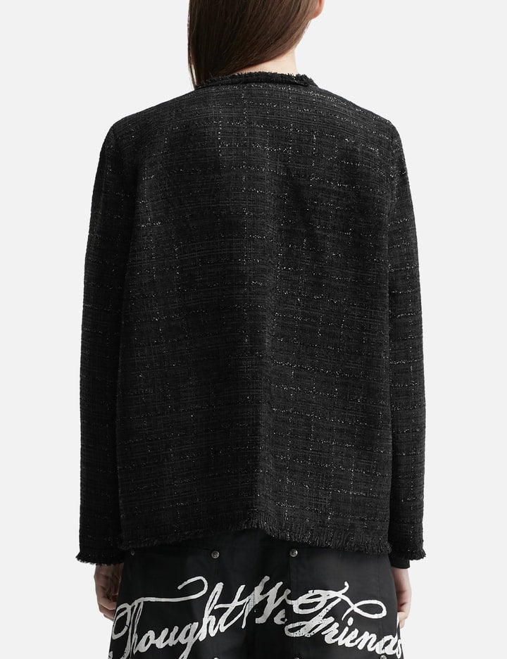 Painted Tweed Jacket With Chain Detail Black