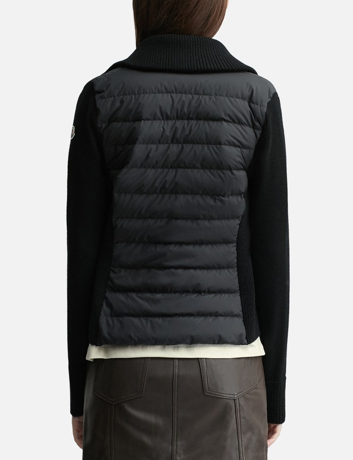 Padded Wool Zip-Up Cardigan