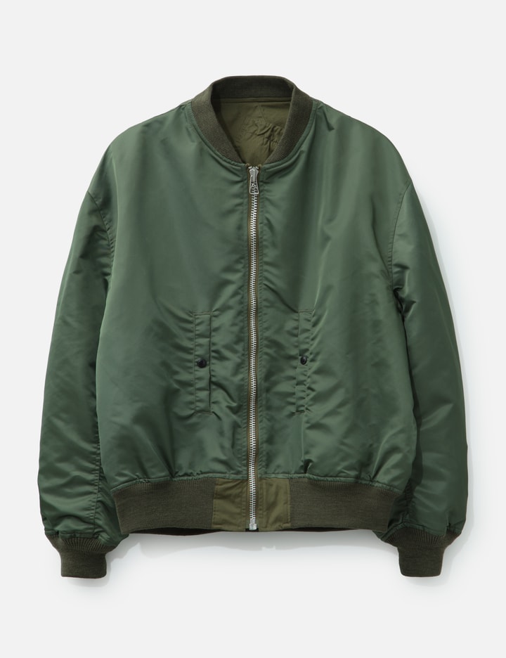 Junya Watanabe Man x Rebuild By Needles Cotton Nylon Oxford Reversible Bomber Jacket