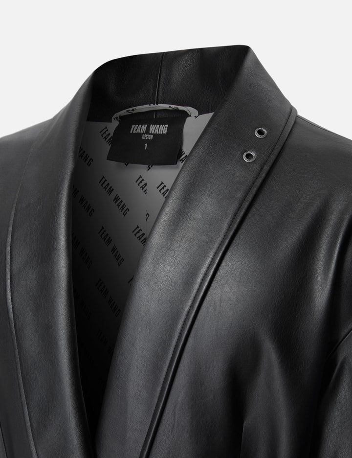 Choices Faux Leather Coat