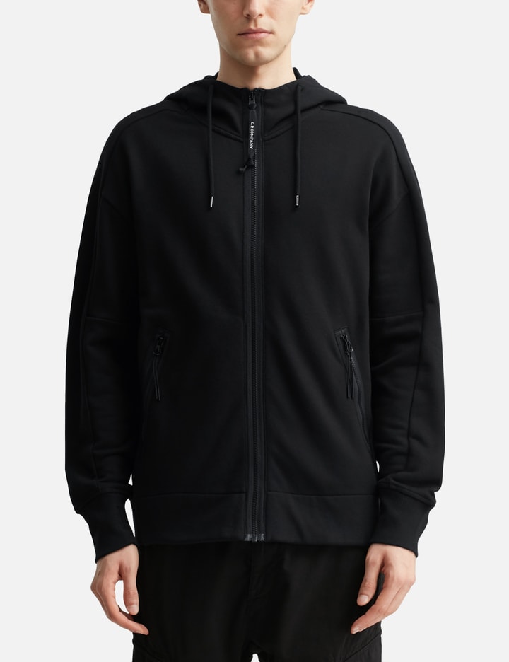 Diagonal Raised Fleece Goggle Hooded Sweatshirt