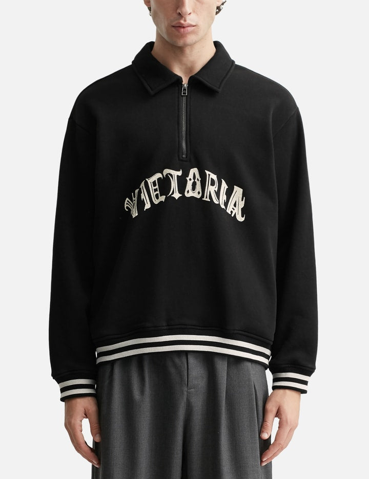 HANDDRAWN GOTHIC HALF ZIP SWEATSHIRT
