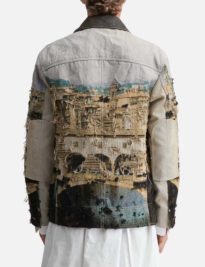 Gobelin Weave Button Up Blouson