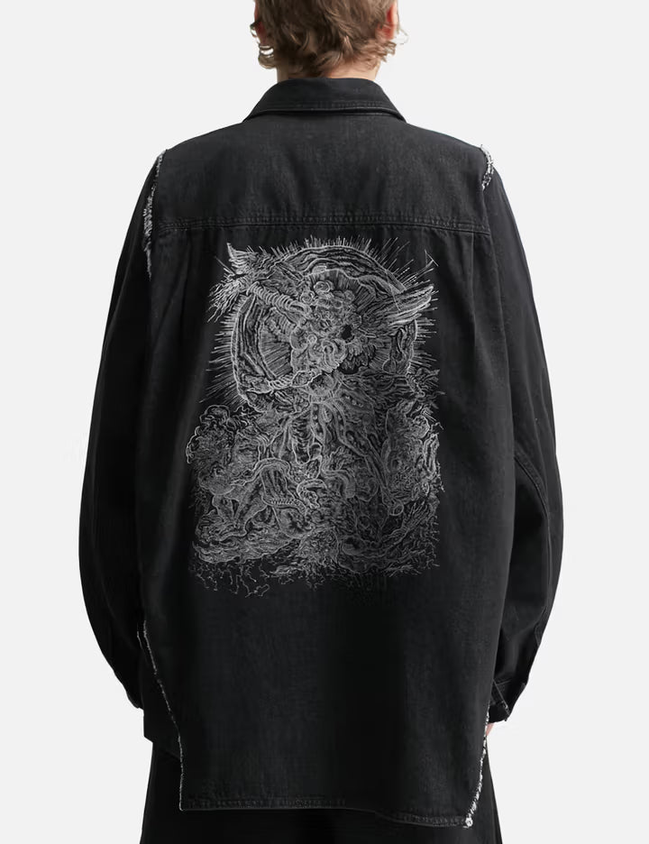 Polyptych Embroidered Denim Shirt
