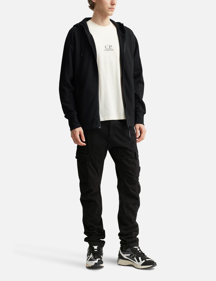 Diagonal Raised Fleece Goggle Hooded Sweatshirt