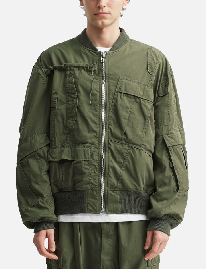 Junya Watanabe Man x Rebuild By Needles Cotton Nylon Oxford Reversible Bomber Jacket