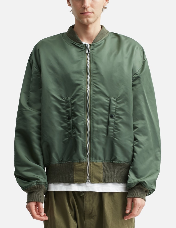 Junya Watanabe Man x Rebuild By Needles Cotton Nylon Oxford Reversible Bomber Jacket