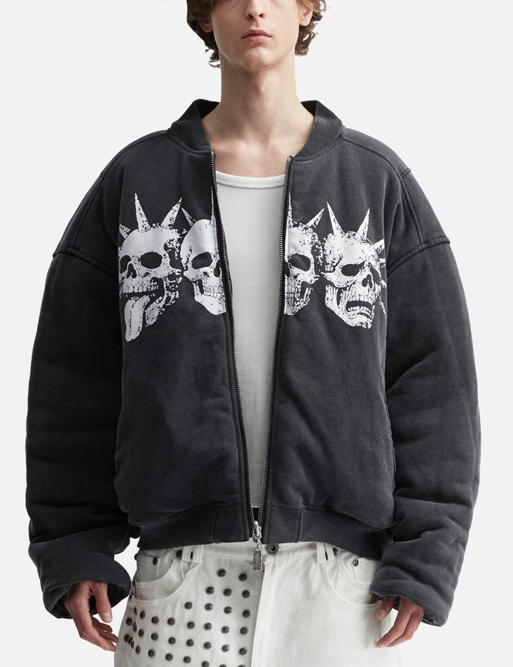 "Casey" Printed Reversible Bomber Jacket