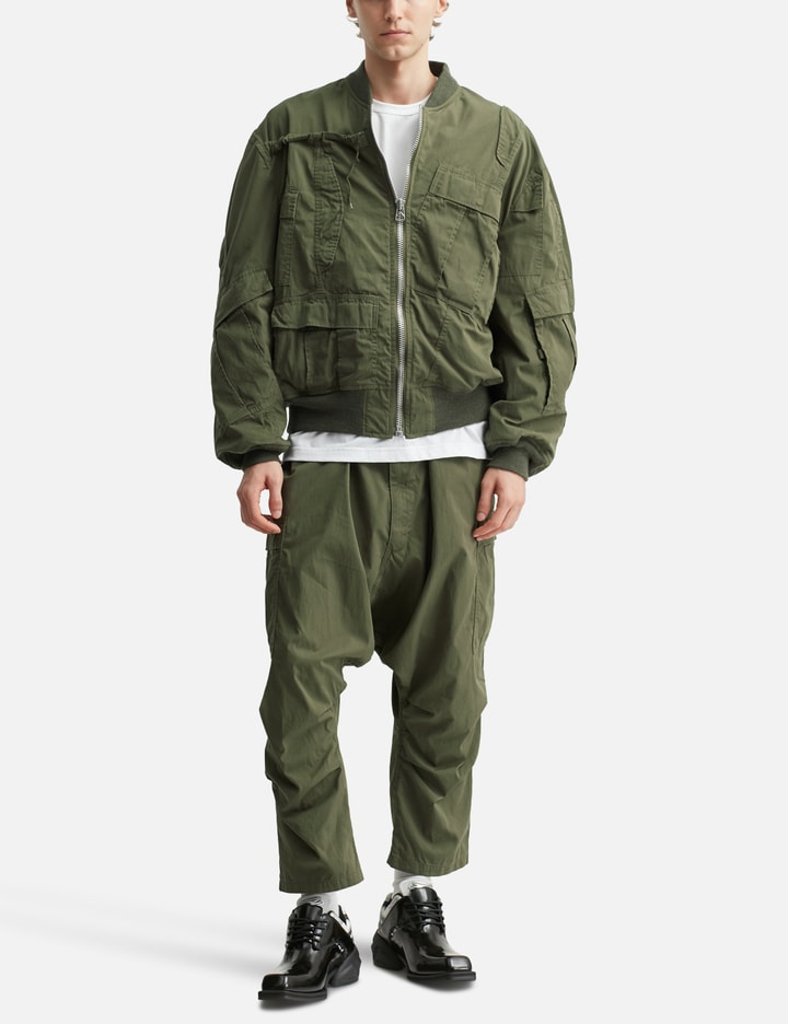 Junya Watanabe Man x Rebuild By Needles Cotton Nylon Oxford Reversible Bomber Jacket