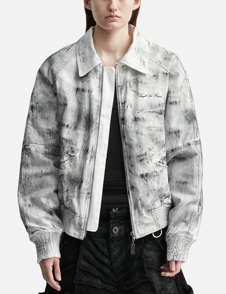 Bane Waxed Denim Varsity Jacket