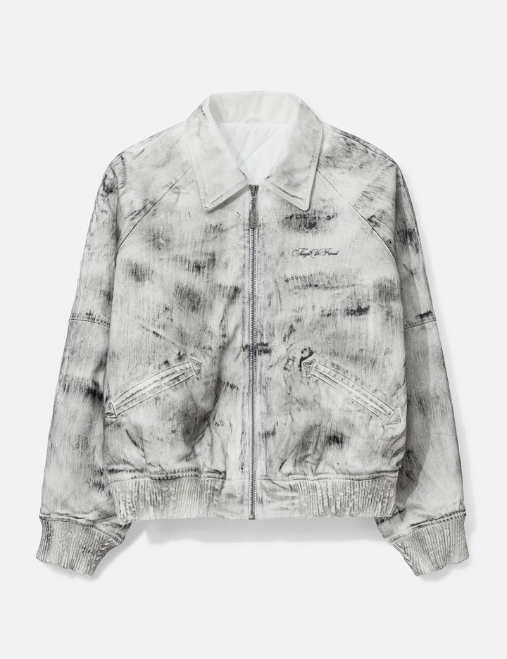 Bane Waxed Denim Varsity Jacket
