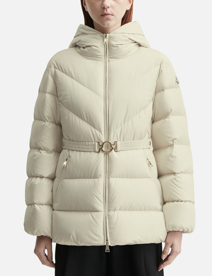 Brosse Diagonal-Quilted Hooded Short Down Jacket