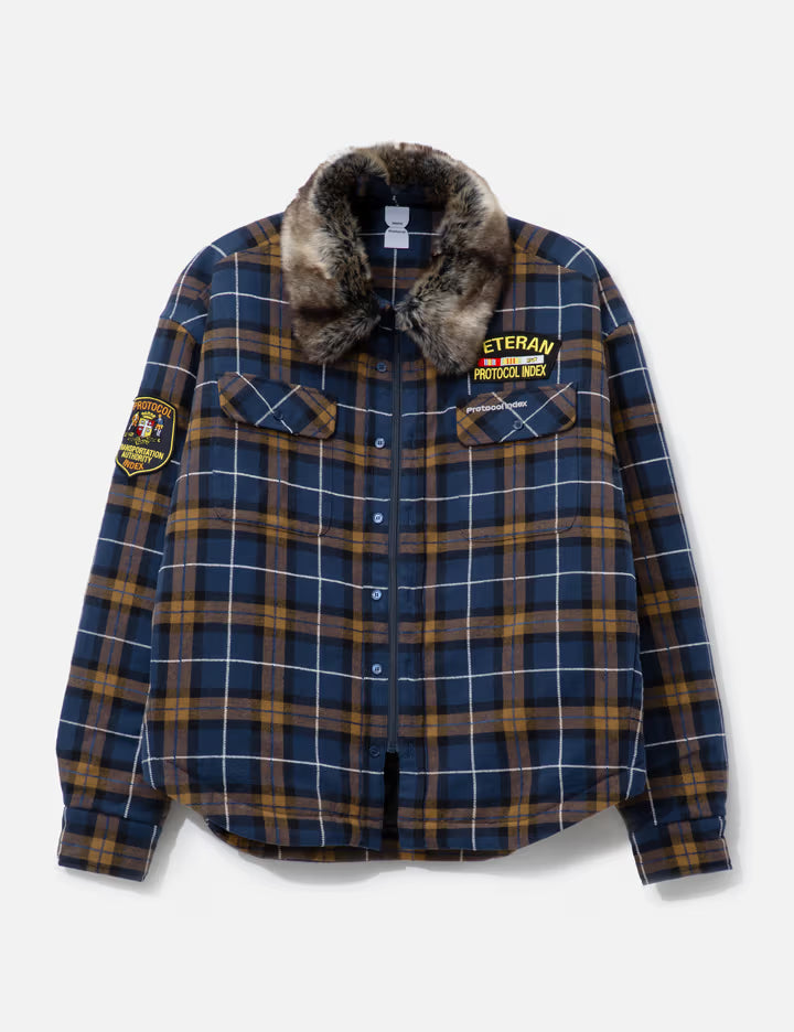 Fur Flannel Shirts Jacket