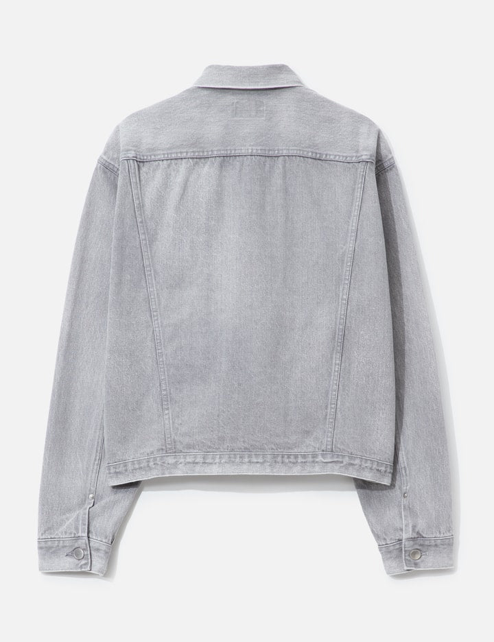 Unlikely Time Travel Trucker Jacket Gray Denim