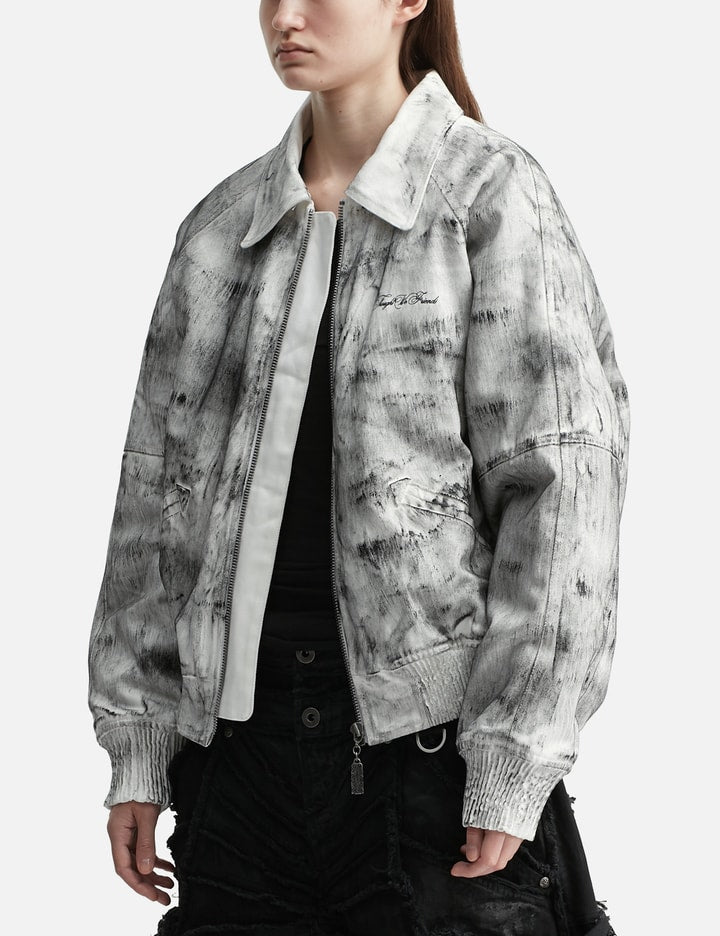 Bane Waxed Denim Varsity Jacket