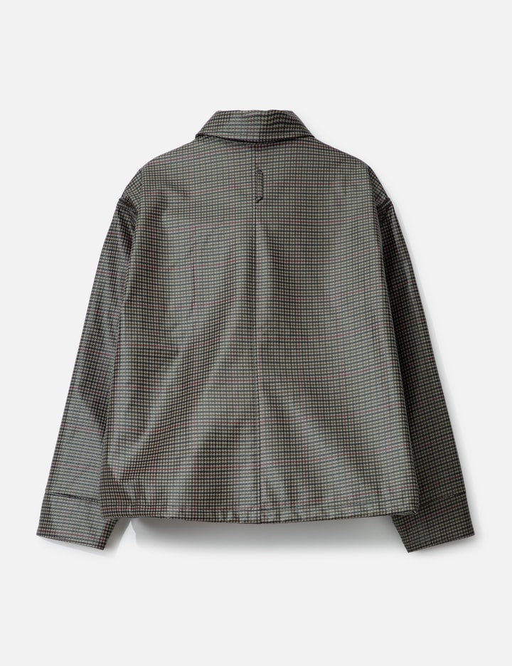 Reimagined Coated Houndstooth Check Jacket
