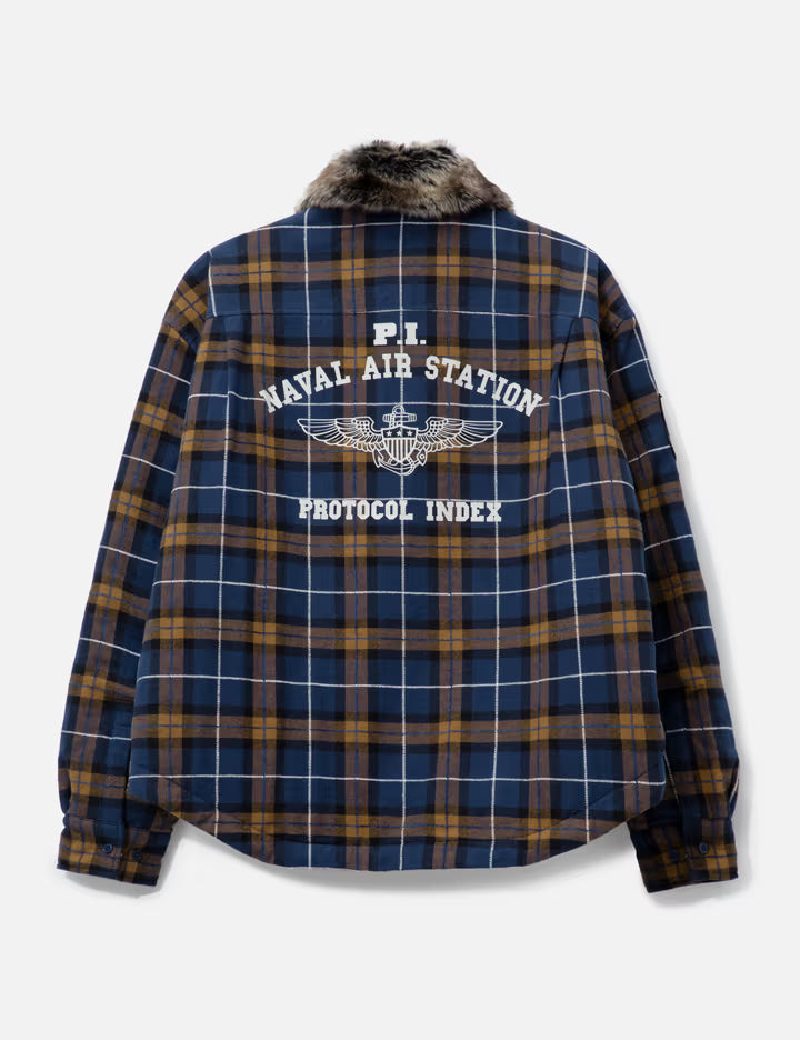 Fur Flannel Shirts Jacket
