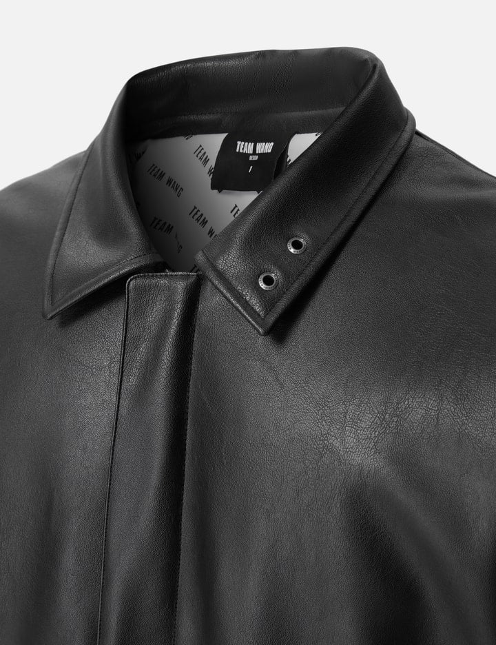 Choices Faux Leather Padded Jacket