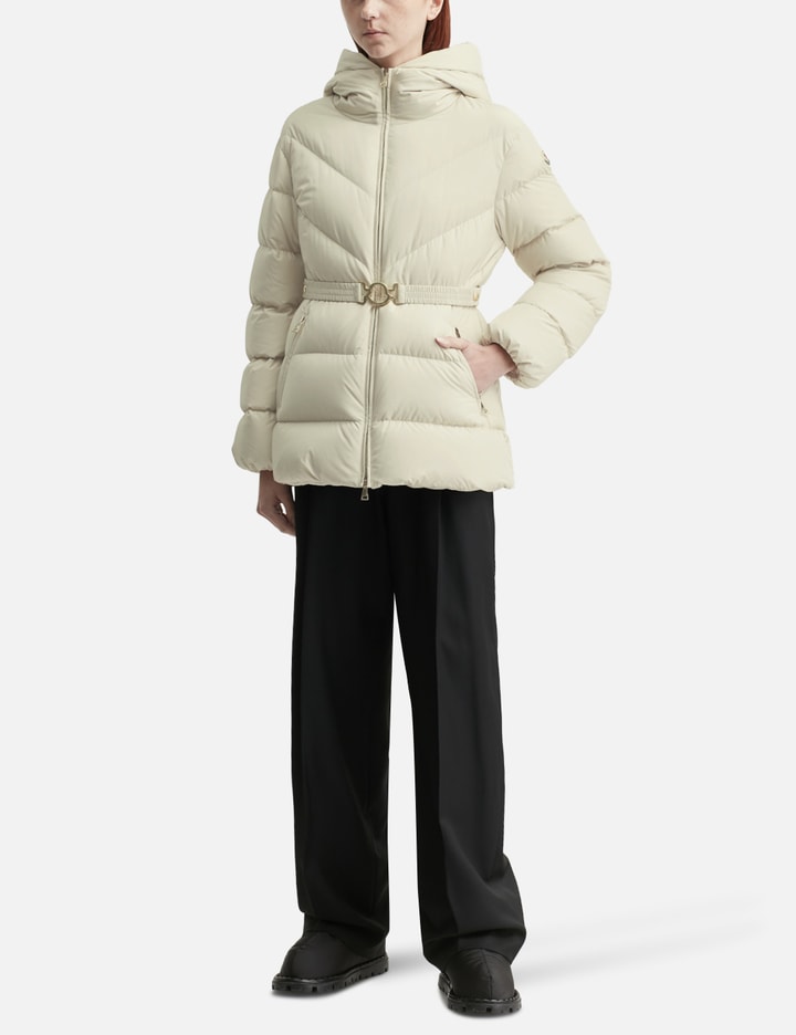 Brosse Diagonal-Quilted Hooded Short Down Jacket