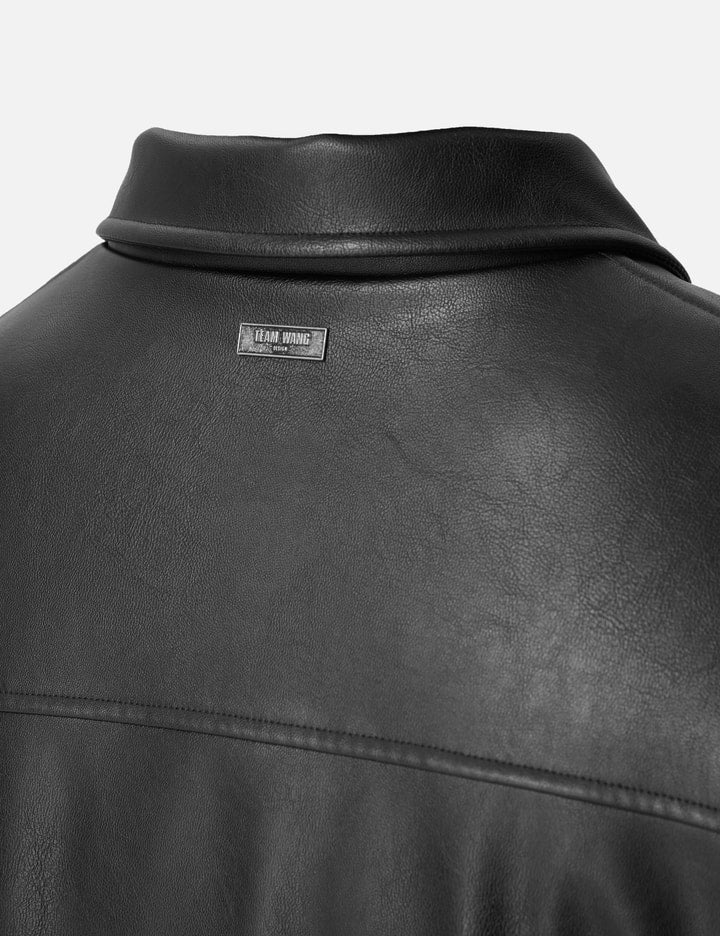 Choices Faux Leather Padded Jacket