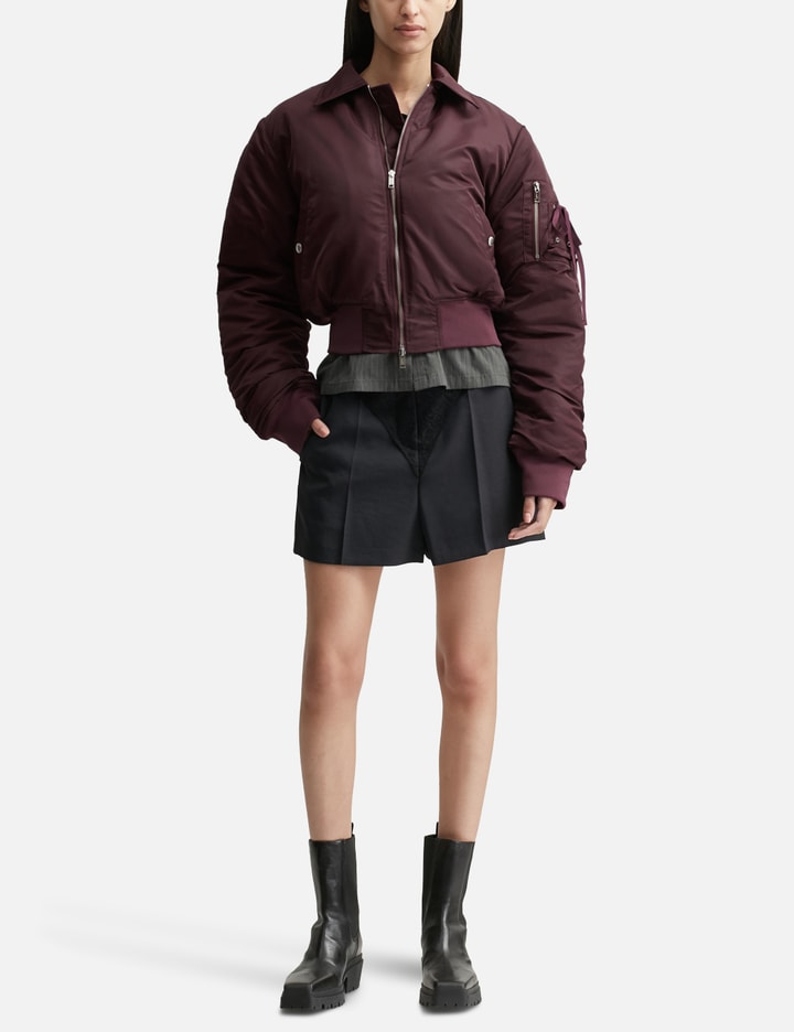 Cropped Bomber Jacket