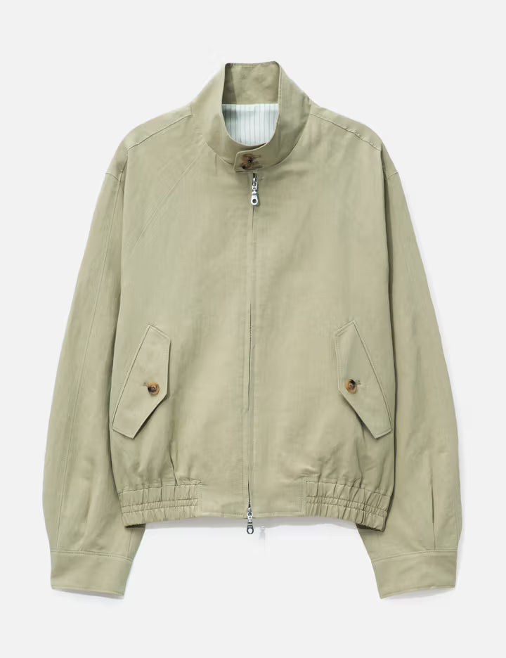 Linen Blend Harrington Jacket