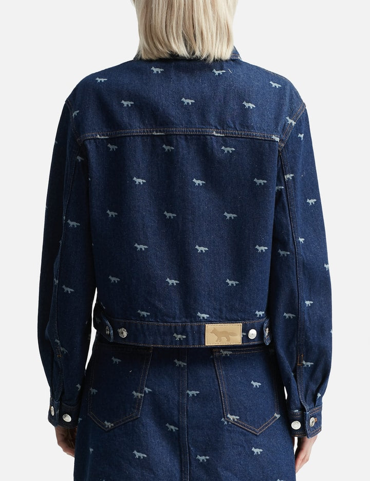 Zipped Cropped Denim Jacket
