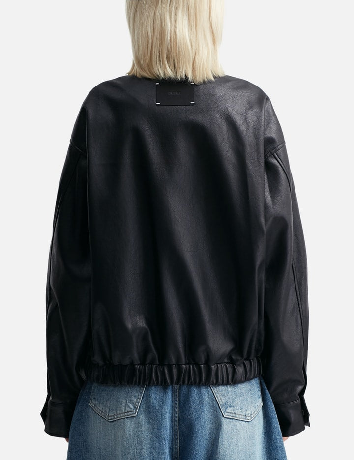Eco-Leather Bomber Banded Jumper