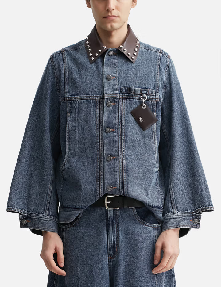 Mix Media Denim Jacket