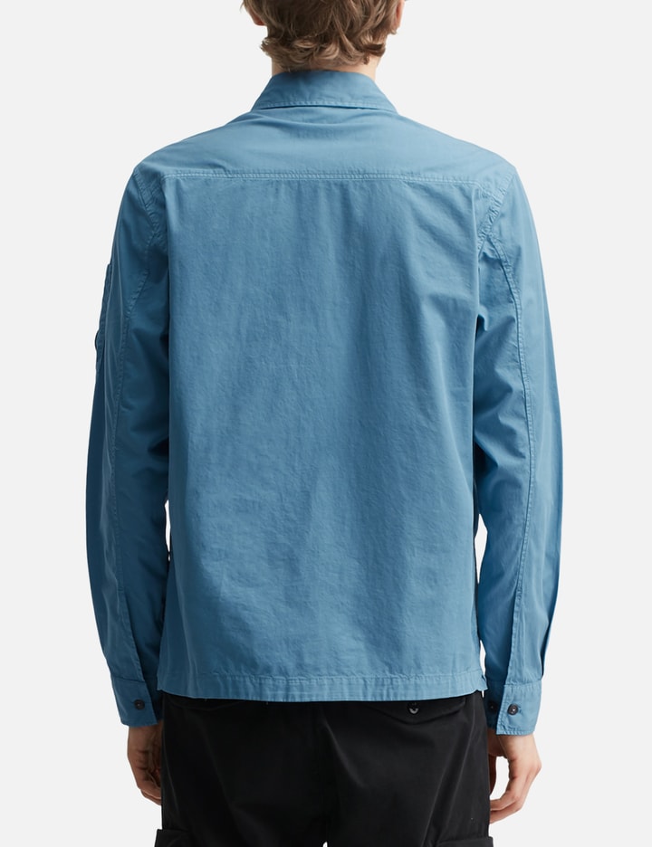 Organic Gabardine Lens Zipped Overshirt