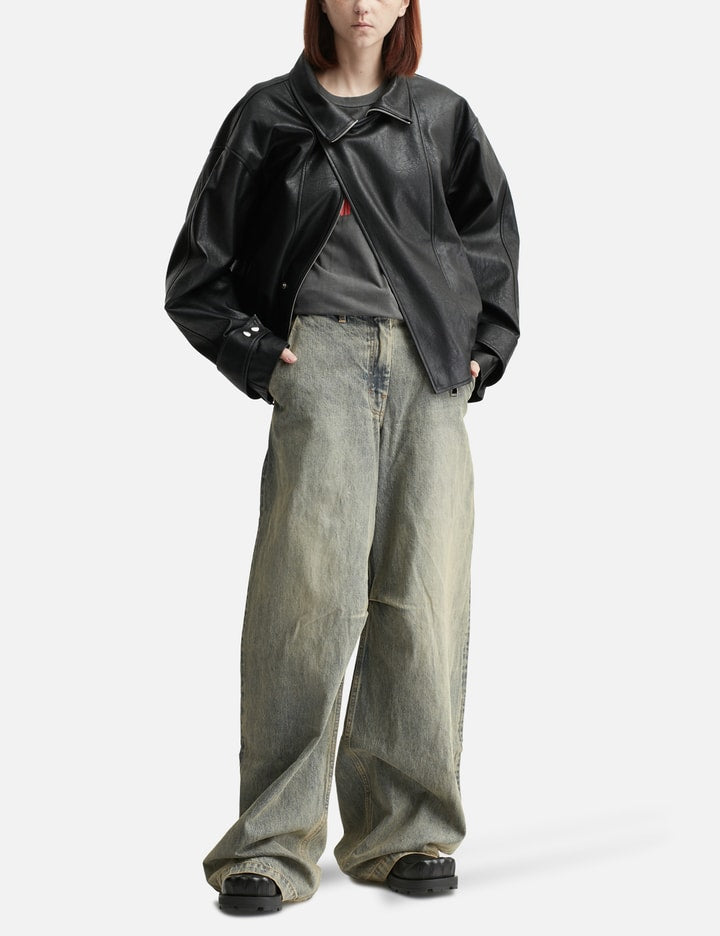 Faux Leather Bomber Jacket