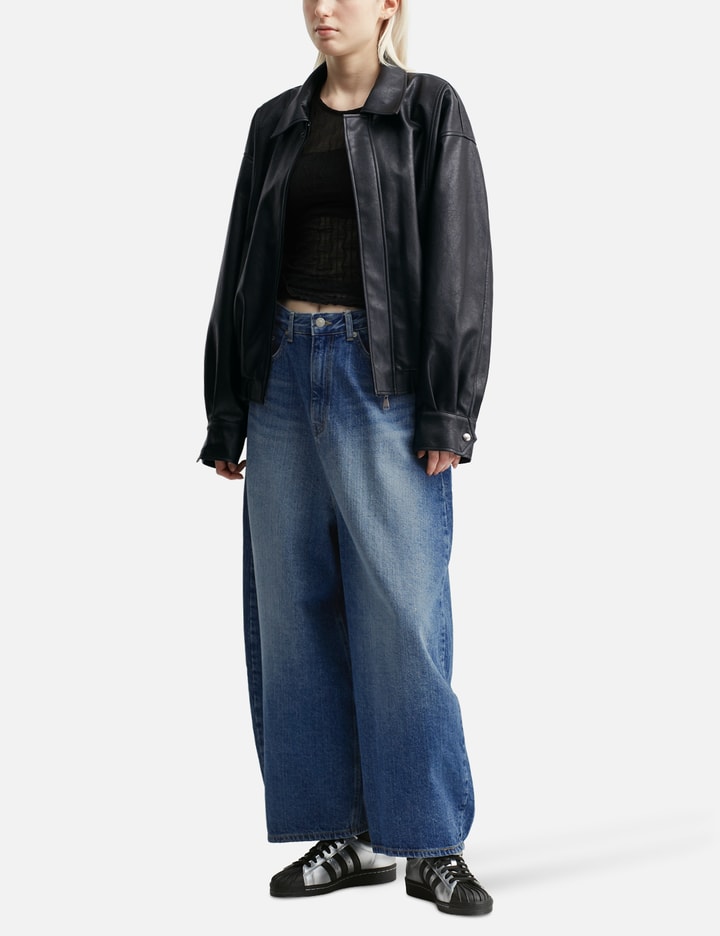 Eco-Leather Bomber Banded Jumper