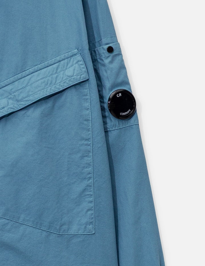 Organic Gabardine Lens Zipped Overshirt
