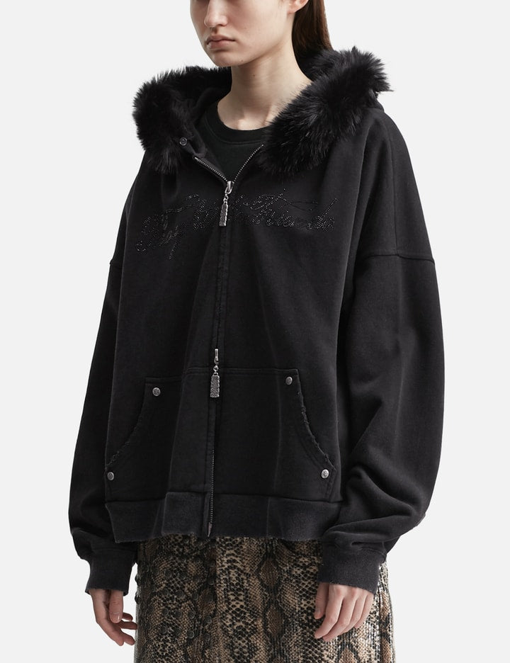 Nyra Zip-Up Jacket with Detachable Fur Hood