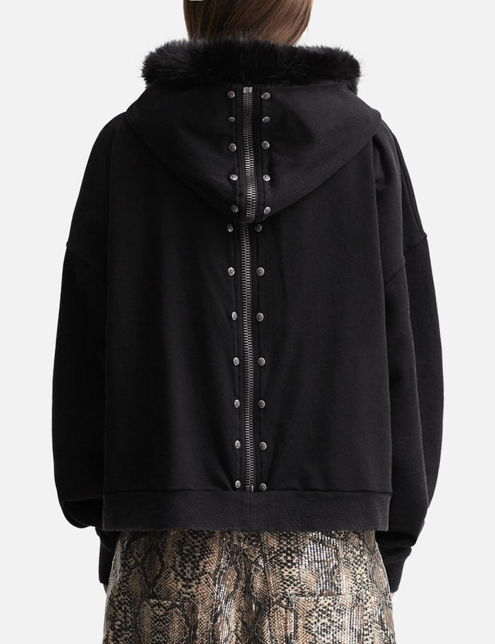 Nyra Zip-Up Jacket with Detachable Fur Hood