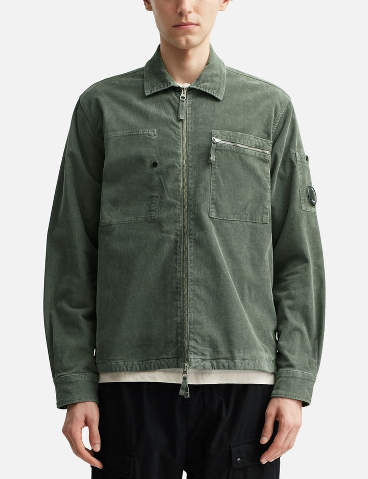 Corduroy Lens Zipped Overshirt