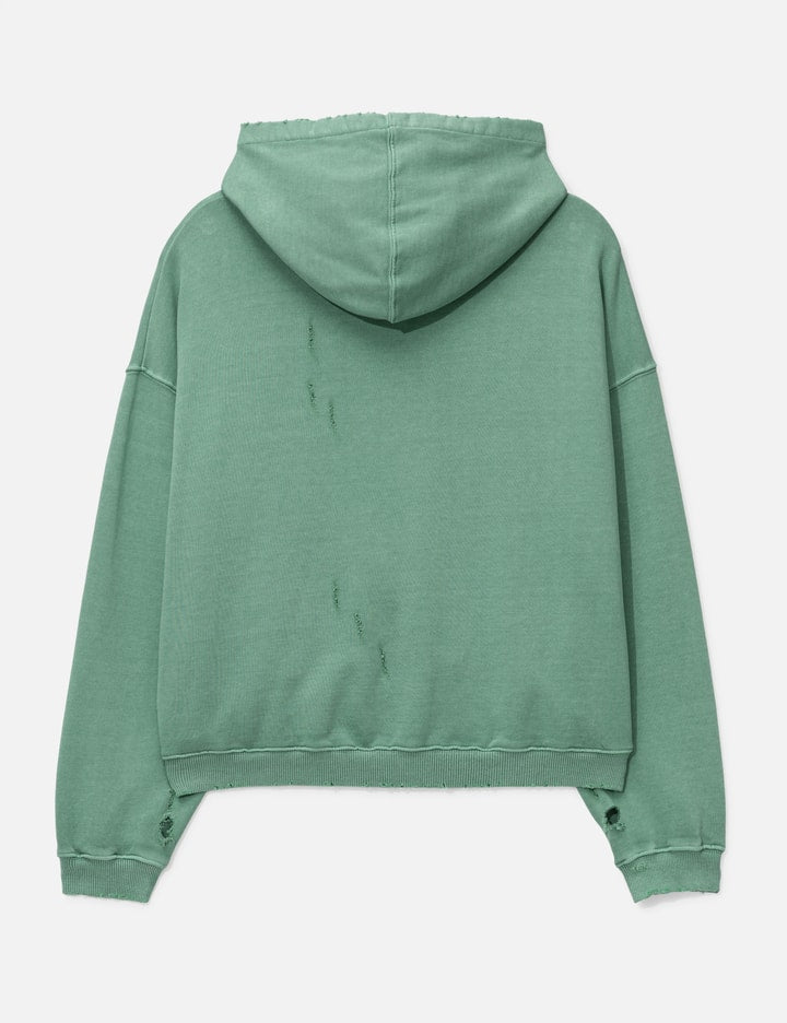 Curved Zip-Up Round Hem Hoodie