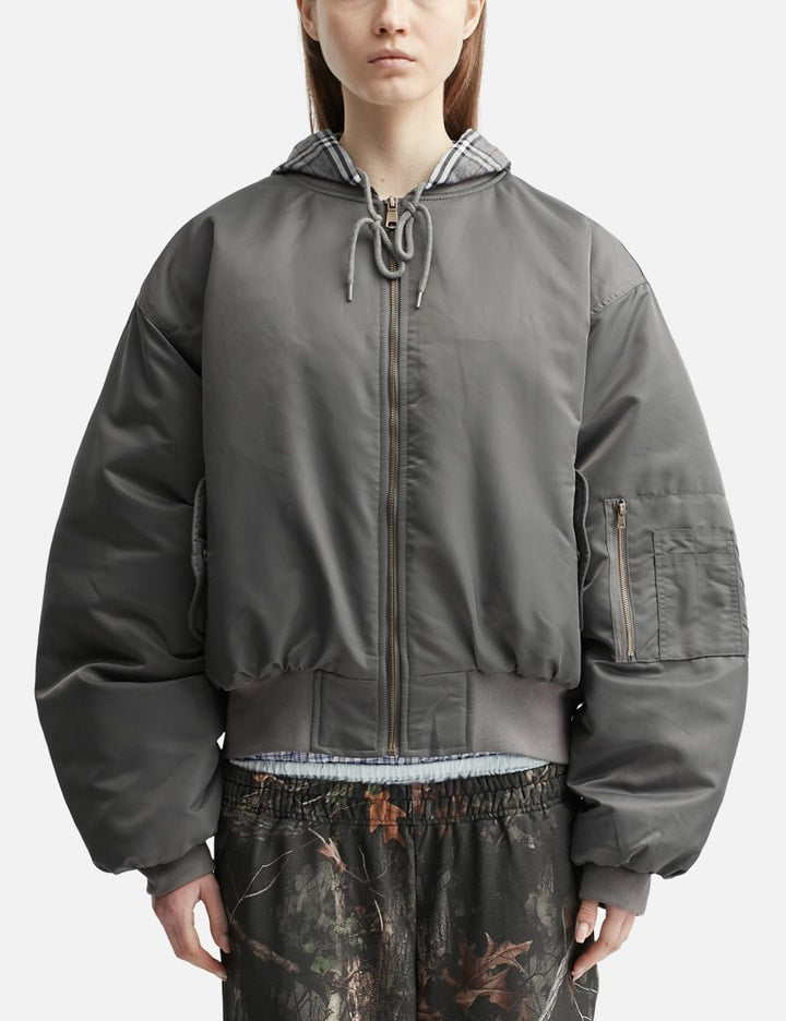 Bomber W Plaid Hood