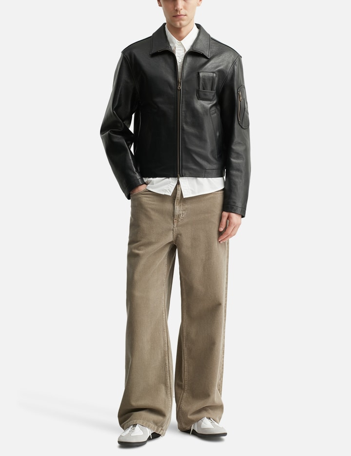 Goat Skin Pilot Leather Jumper