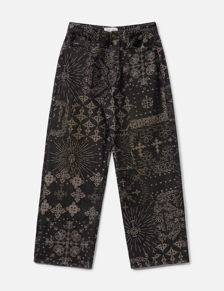 Jacquard Denim Pants