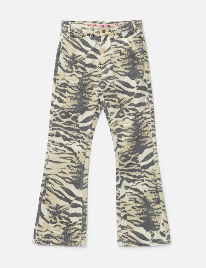Printed Bootcut Jeans