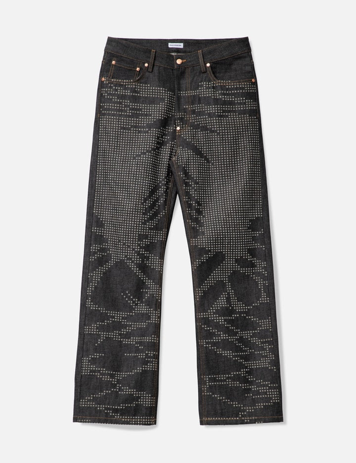 Laser Fade Pixel Denim