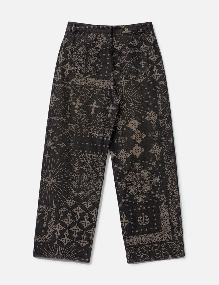 Jacquard Denim Pants