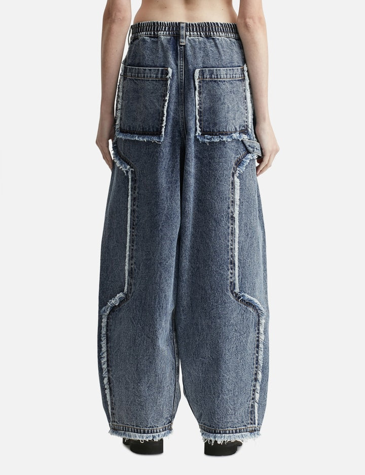 Distressed Raw Edge Balloon Jeans