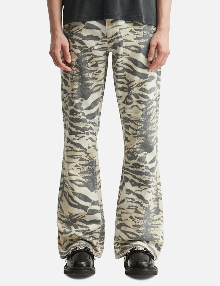 Printed Bootcut Jeans