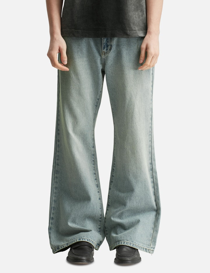Light Blue Flared Fit Denim
