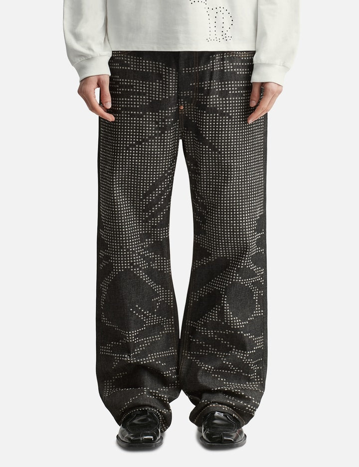 Laser Fade Pixel Denim