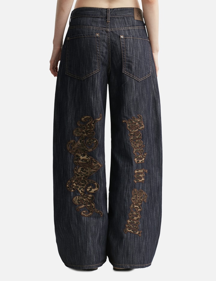Leopard Applique Wide Pants