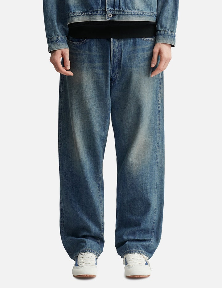 No.22 Washed Wide Denim Pants
